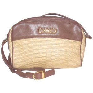 Etienne Aigner Vintage Natural Color Woven Raffia